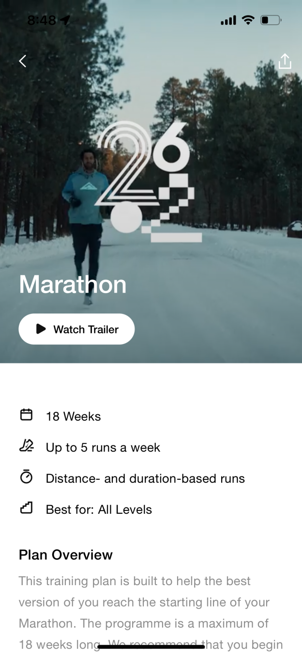 marathon nike training plan